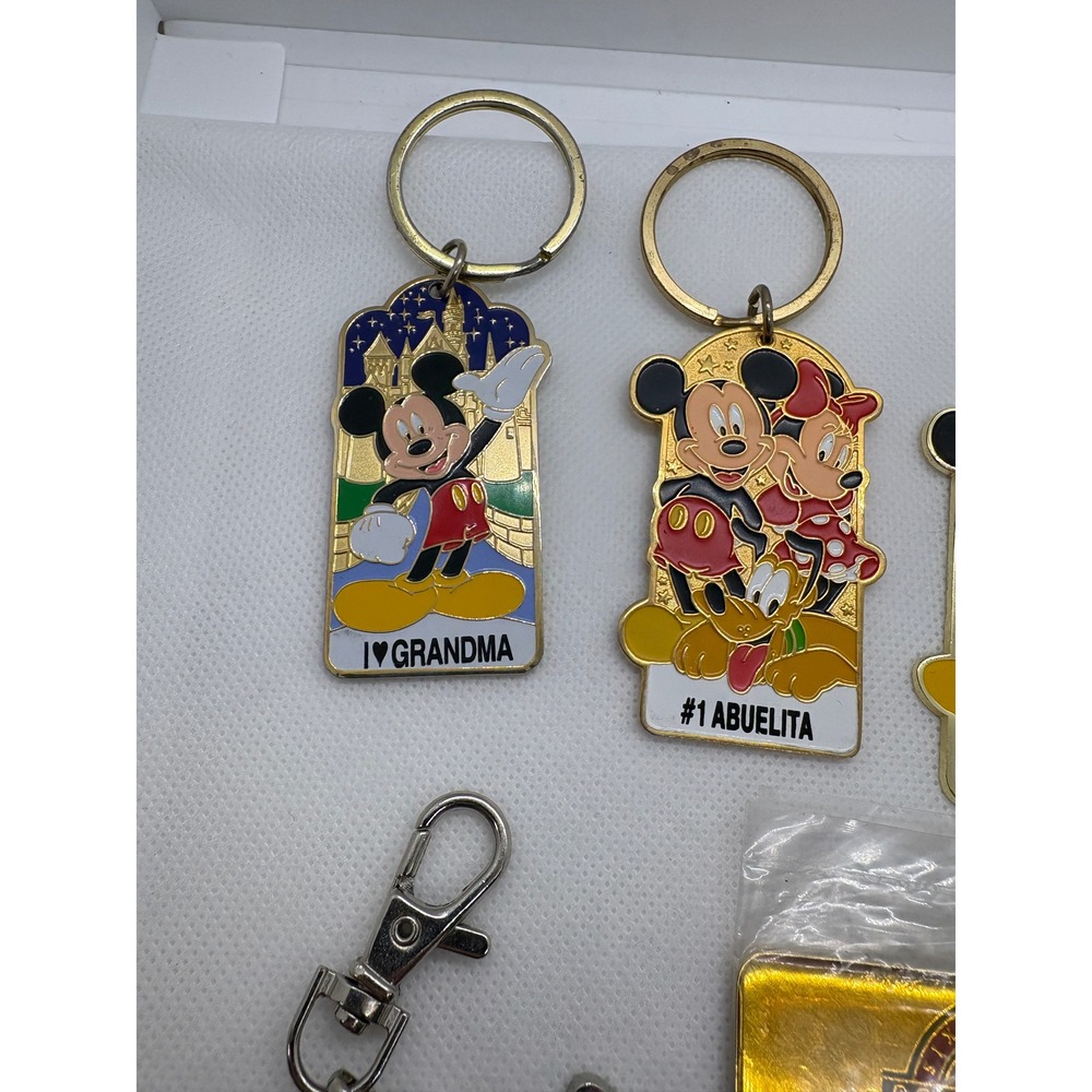 Disney Keychain Coin Lot Stitch Mickey Minnie 60th 25th Anniversary Abuelita - Picture 5 of 7